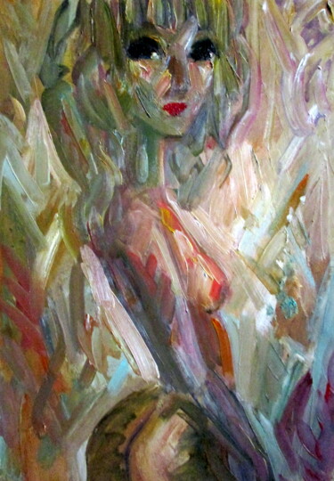 Pintura titulada "=обнаженная-003=" por Vladimir Cheremnykh, Obra de arte original, Oleo