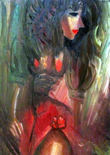 Pintura intitulada "=образ-009=" por Vladimir Cheremnykh, Obras de arte originais, Óleo
