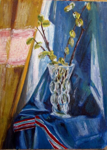 Malerei mit dem Titel "8, Willow, oil, car…" von Volodymyr Chukhas, Original-Kunstwerk, Öl