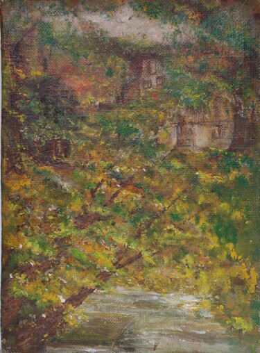 Painting titled "24, Grandma's house…" by Volodymyr Chukhas, Original Artwork, Oil