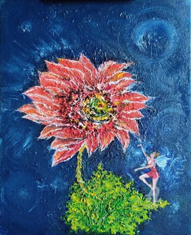 Painting titled "31, Chrysanthemum,…" by Volodymyr Chukhas, Original Artwork, Oil