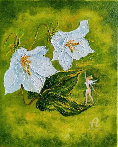Painting titled "35, Bluebell, serie…" by Volodymyr Chukhas, Original Artwork, Oil