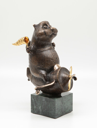 Sculpture intitulée "Lucky catcher" par Volodymyr Mykytenko, Œuvre d'art originale, Bronze