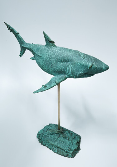 Scultura intitolato "Shark" da Volodymyr Mykytenko, Opera d'arte originale, Bronzo