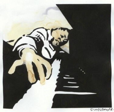 Zeichnungen mit dem Titel "Jazz Piano-Jo" von E.R.Bess, Original-Kunstwerk