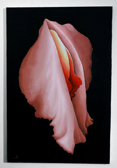 24 x 36 Vonflora Eroflower Pink Orchid Labia Flower Painting titled "24 x 36 Vonflora Er…" by Von Taylor, Original Art, Oil