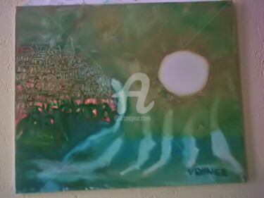 Painting titled "paysage de songes" by Andréa, Original Artwork