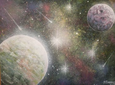 Картина под названием "Космос" - Наталия Вороная, Подлинное произведение искусства, Акрил