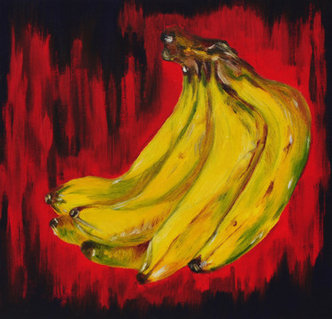 Картина под названием "Banana" - Viktoria Vorontsova, Подлинное произведение искусства, Масло