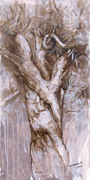 Картина под названием "Олива" - Ворошилова Наталия, Подлинное произведение искусства, Масло