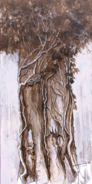 Картина под названием "Кипарис" - Ворошилова Наталия, Подлинное произведение искусства, Масло