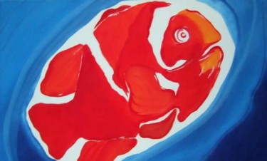 Painting titled "Clownfish" by Katrin Voschinskaya, Original Artwork