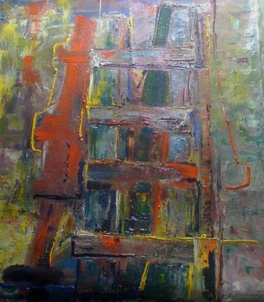 Painting titled "Stairs" by Katrin Voschinskaya, Original Artwork