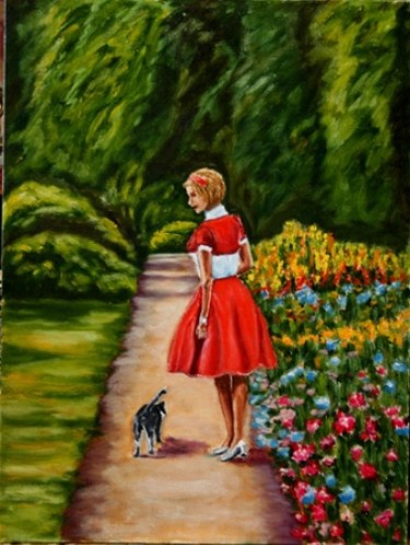 Картина под названием "Прогулка вдвоём" - Вован Бонд, Подлинное произведение искусства, Масло