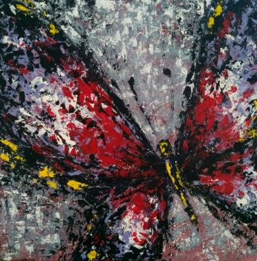 Painting titled "Schmetterling" by Nadia Wowchok, Original Artwork, Acrylic