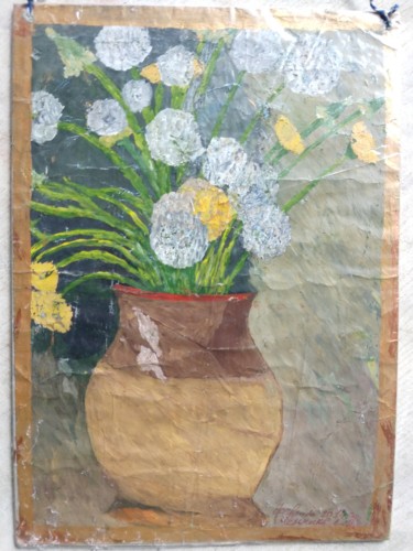 Painting titled "ваза с цветами" by Vovs Melnik, Original Artwork