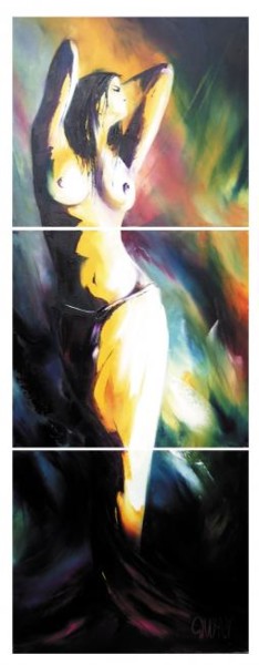 Картина под названием "sheherazade" - Georges-Louis Voyer, Подлинное произведение искусства, Масло Установлен на Деревянная…
