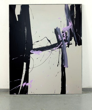 Black 60c Painting titled "Black 60c" by Viktoriia Dmytriv, Original Art, Acrylic