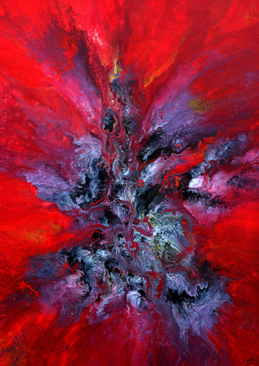 Peinture intitulée "Stardust- 92 x 65 cm" par Véronique Pascale Proust, Œuvre d'art originale, Acrylique