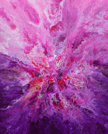Painting titled "Inside the Nebula-…" by Véronique Pascale Proust, Original Artwork, Acrylic