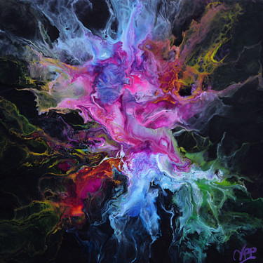 Promesse des ténèbres Peinture intitulée "Promesse des ténèbr…" par Véronique Pascale Proust, Œuvre d'art originale, Acrylique