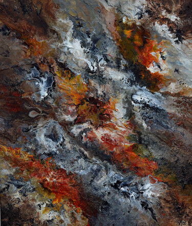The Earth kingdom - 55 x 46 cm Peinture intitulée "The Earth kingdom -…" par Véronique Pascale Proust, Œuvre d'art originale, Acrylique
