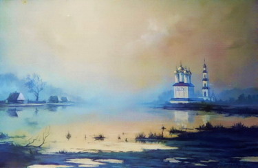 Painting titled "Спокойствие" by Viktor, Original Artwork, Oil