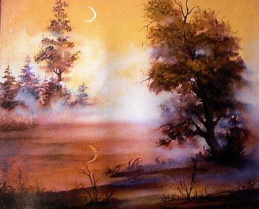 Pittura intitolato "Туман" da Viktor, Opera d'arte originale, Olio