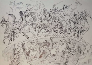 Tekening getiteld "Memory from Rubens…" door Rade Vranjkovic, Origineel Kunstwerk, Balpen