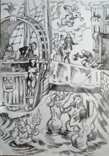 Drawing titled "Memory from Rubens…" by Rade Vranjkovic, Original Artwork, Pencil