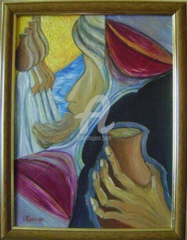 Painting titled "Рубаи." by Artvredina, Original Artwork, Oil