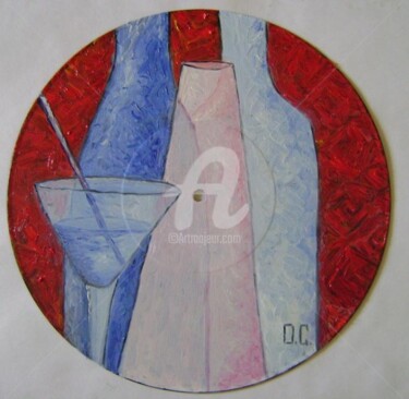 Painting titled "Ледяной коктейль" by Artvredina, Original Artwork, Oil