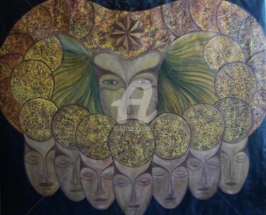 Картина под названием "Гипноз" - Artvredina, Подлинное произведение искусства, Масло