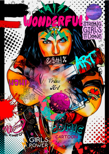 "Wonder woman" başlıklı Dijital Sanat Vrineart tarafından, Orijinal sanat, Dijital Kolaj