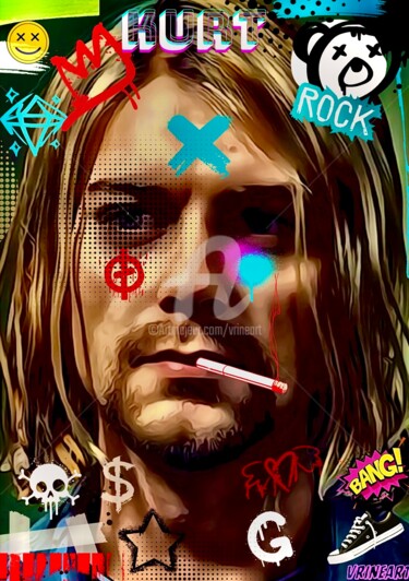 Digitale Kunst getiteld "Kurt" door Vrineart, Origineel Kunstwerk, Digitale collage