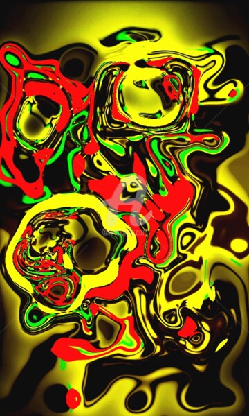 Arts numériques intitulée "Eruption effusive" par Vrineart, Œuvre d'art originale