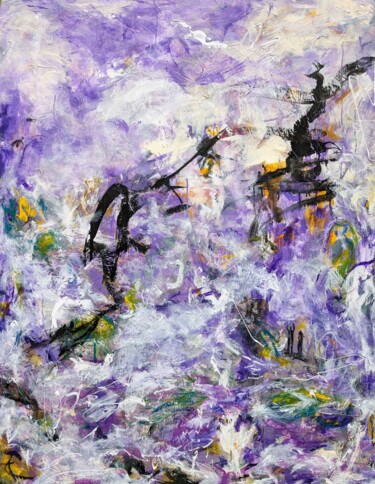 Картина под названием "La joie" - Valerie Salem, Подлинное произведение искусства, Акрил Установлен на Деревянная рама для н…