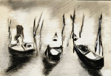 Drawing titled "Petit matin sur l'e…" by Véroniq'S, Original Artwork, Pencil