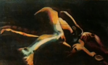 Painting titled "Contorsion 2" by Véroniq'S, Original Artwork, Acrylic