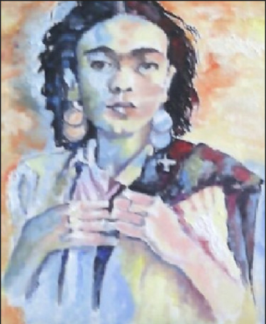 Painting titled "Frida Khalo" by Véroniq'S, Original Artwork, Oil