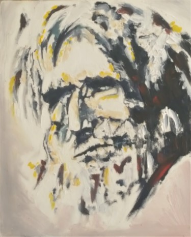Painting titled "The old man" by Véroniq'S, Original Artwork, Oil