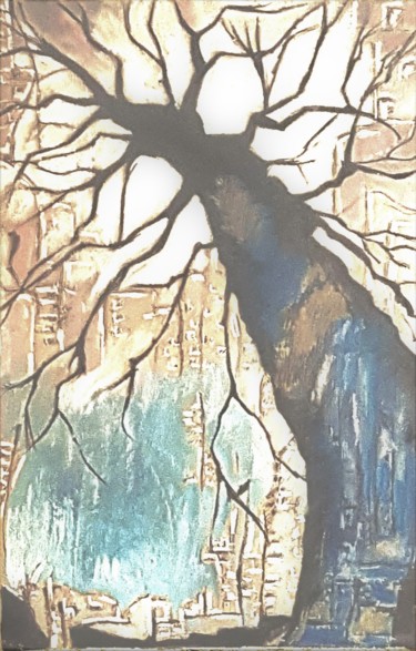 Peinture intitulée "Comme un arbre dans…" par Véroniq'S, Œuvre d'art originale, Huile