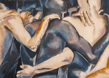 Peinture intitulée "Entre-eux-mêlés" par Véroniq'S, Œuvre d'art originale, Huile