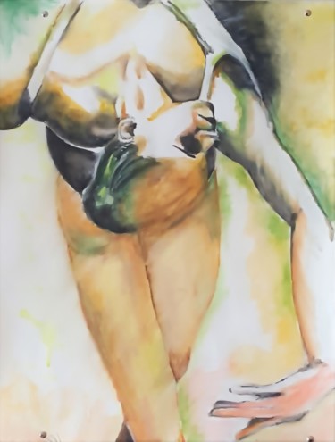 Schilderij getiteld "La Danseuse" door Véroniq'S, Origineel Kunstwerk, Aquarel
