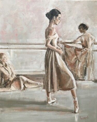 Картина под названием "Ballet class" - Vsevolod Chistiakov, Подлинное произведение искусства, Масло
