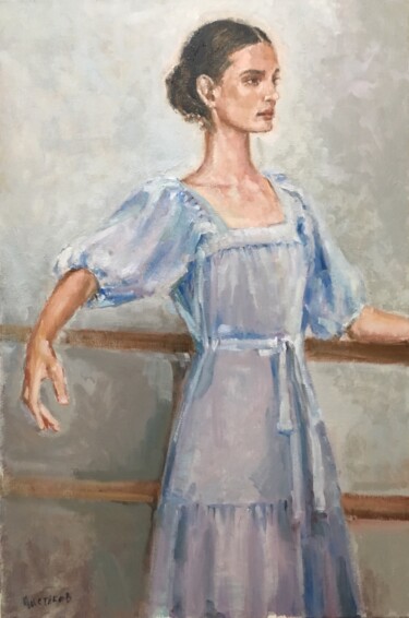 Painting titled "Ballerina Oil Paint…" by Vsevolod Chistiakov, Original Artwork, Oil