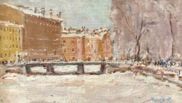 Картина под названием "Winter in Europe Sa…" - Vsevolod Chistiakov, Подлинное произведение искусства, Масло