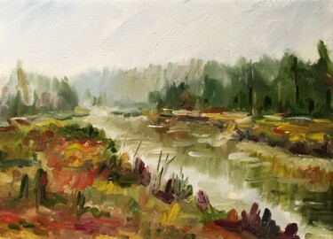 Peinture intitulée "Oil Painting Landsc…" par Vsevolod Chistiakov, Œuvre d'art originale, Huile