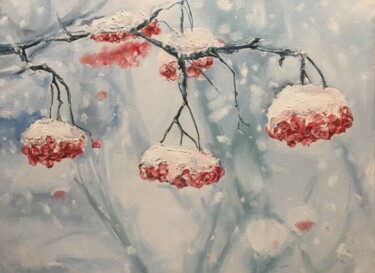 Картина под названием "Canvas Art berry Ro…" - Vsevolod Chistiakov, Подлинное произведение искусства, Масло