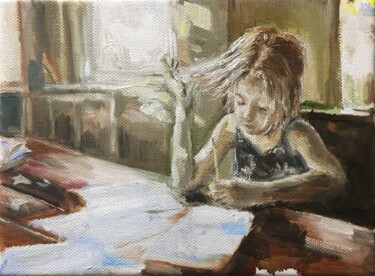 Painting titled "Morning assignment…" by Vsevolod Chistiakov, Original Artwork, Oil